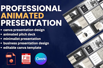 design modern canva presentation and animated pitch deck