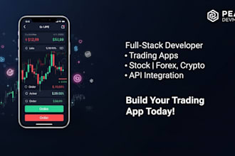 build a professional stock, forex and crypto trading app with API integration