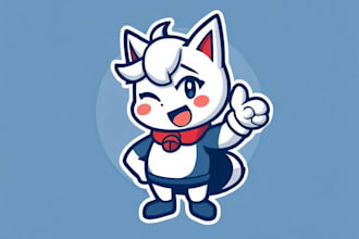 design logo with anime mascot
