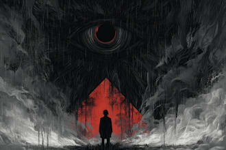 design horror dark art illustration for tshirt
