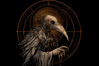 create illustration dark art and cool artwork t shirt