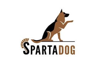 design memorable powerful sparta dog logo