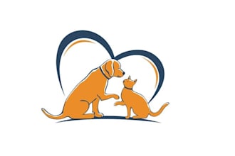 modern pet,dog,cat,cartoon and animal logo design