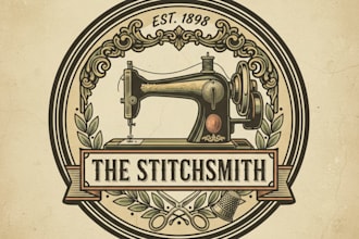 design a professional sewing machine logo