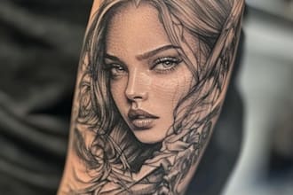 design traditional line art minimalist tattoo flash for you