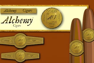 design premium cigar ring, cigar box, cigar band, cigar label, and cigar logo