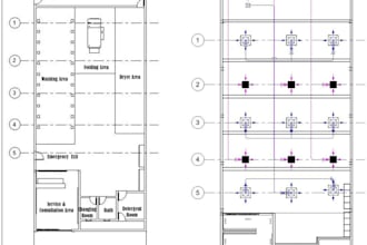 create automatic laundry shop in revit and lumion