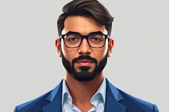 create a professional low poly portrait