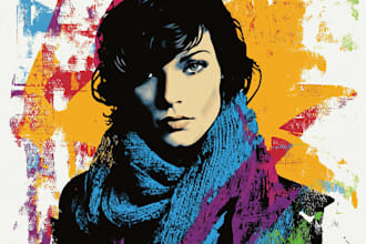 design a multi layer graffiti stencil art for spray painting