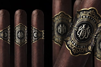 design cigar band, labels, box, and logo