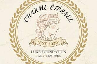 design a unique vintage foundation logo for your brand