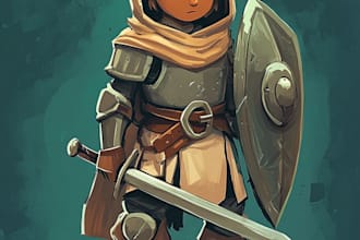 design 2d characters and 2d game assets character