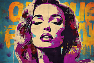 make multi layer stencil illustration for wall spray