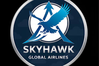 design airline, airport travel agency logo with high quality
