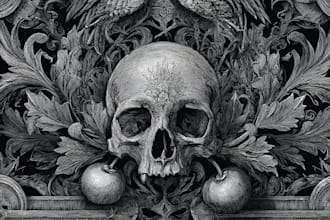 create dark art illustration