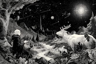draw detailed dark art, heavy metal, fantasy illustration