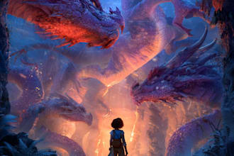 draw a magical and cinematic fantasy book cover illustration