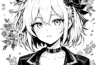 illustrate danganronpa characters in dramatic anime style