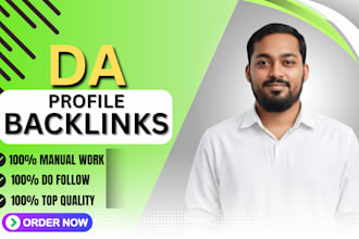 manually 200  profile backlinks for website SEO