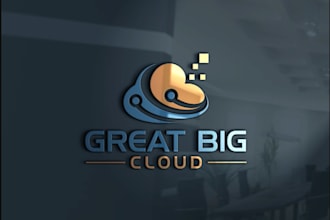 design unique creative cloud, software, and technology logo
