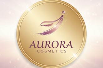 design a unique vintage makeup logo for your brand
