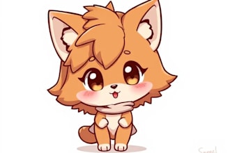 draw a cute chibi of your furry character