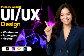 design modern figma UI UX for mobile app, website and web app prototype