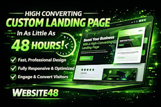 create a landing page delivered in 48 hours or less