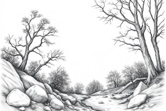 draw a crosshatching engraving style illustration