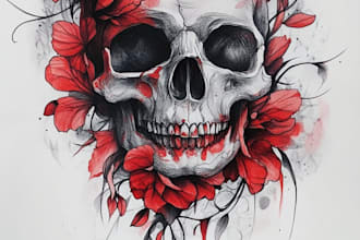 create a beautiful flower tattoo design for you