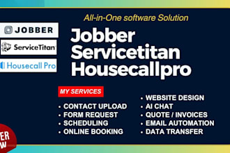 setup online booking job scheduling on jobber housecallpro servicetitan hvac