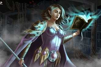 draw professional fantasy splash art for dnd games