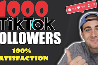 1000 non drop tiktok followers for instant