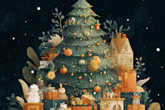 design christmas themed illustration