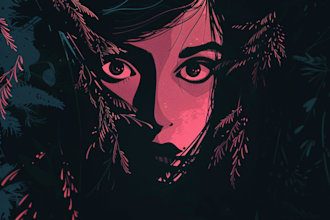 create dark art illustration