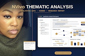 do thematic analysis of qualitative data using nvivo and write a report