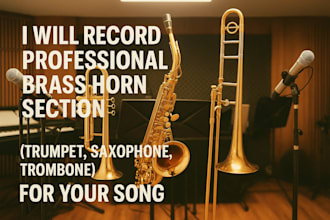 record pro brass horn section trumpet, saxophone, trombone