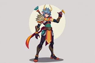 create illustration vector graphic cartoon character