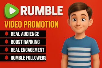 do organic rumble promotion, rumble channel and video promotion