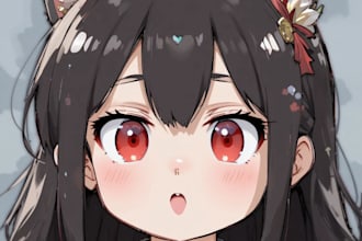unique manga illustration, mascot character