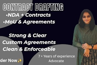 draft and review nda, mou and employment agreement
