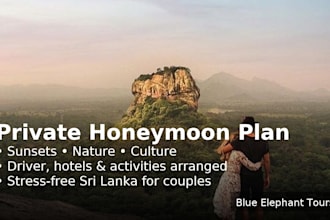 design a romantic sri lanka itinerary  driver hotels  special moments