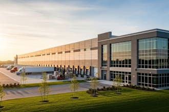 do 3d warehouse design, commercial building, industrial building in render