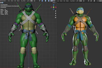 create 3d model character for animation and games