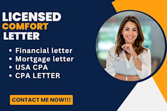 audit financial statement review CPA comfort letter mortgage income verification
