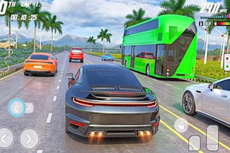 develop 3d car driving game, go kart racing game metaverse game, open world game