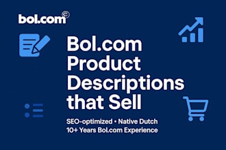write SEO product descriptions for bol listings