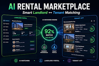 build ai property rental marketplace app with ai matching landlord tenant portal