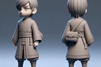sculpt 3d anime figure 3d anime diorama 3d toy model 3d figure for 3d printing