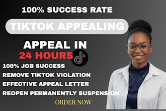 fix resolve the tiktok issues and submit an appeal